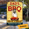 Personalized Dad Backyard Barbecue Grilling Metal Sign DB319 24O53 1