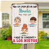 Personalized Grandma Grandparent Mom House Spanish Abuelos Metal Sign DB315 87O58 1