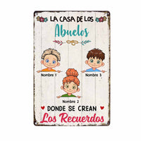 Personalized Grandma House Spanish Abuelos Metal Sign DB316 87O58 thumb 1