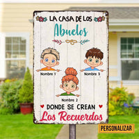 Personalized Grandma House Spanish Abuelos Metal Sign DB316 87O58 thumb 1