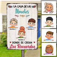 Personalized Grandma House Spanish Abuelos Metal Sign DB316 87O58 thumb 1