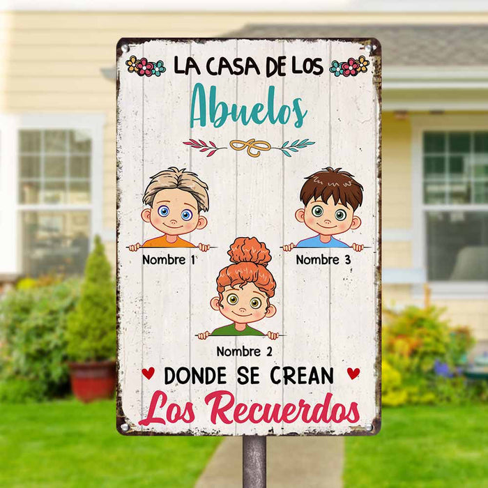 Personalized Grandma House Spanish Abuelos Metal Sign DB316 87O58 1