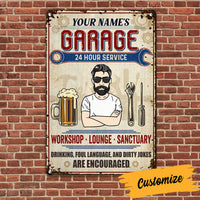 Personalized Grandpa Dad Garage Man Cave Metal Sign DB317 87O53 thumb 1