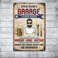 Personalized Grandpa Dad Garage Man Cave Metal Sign DB317 87O53 thumb 1