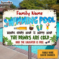 Personalized Pool Good Memories Metal Sign DB313 87O47 thumb 1