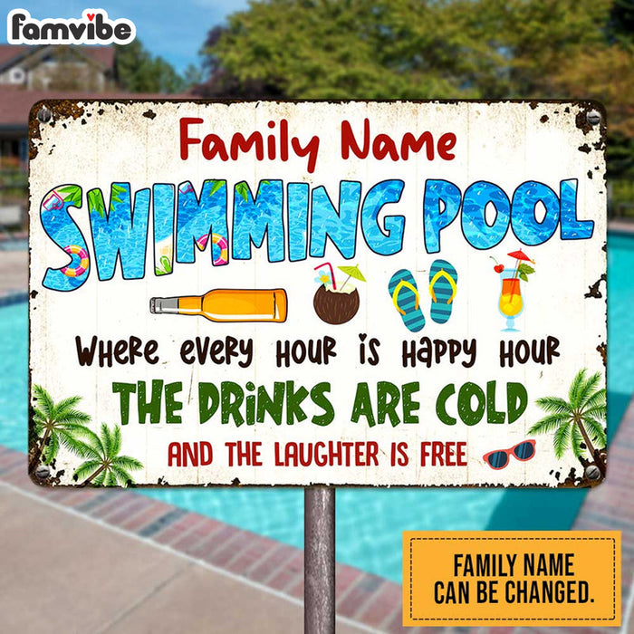 Personalized Pool Good Memories Metal Sign DB313 87O47 1