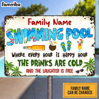 Personalized Pool Good Memories Metal Sign DB313 87O47 thumb 1
