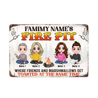 Personalized Outdoor Decor Firepit Metal Sign DB317 26O57 thumb 1