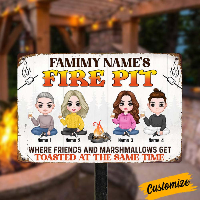 Personalized Outdoor Decor Firepit Metal Sign DB317 26O57 1