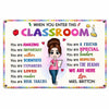 Personalized Teacher Classroom Metal Sign JR37 81O47 1