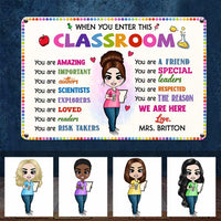 Personalized Teacher Classroom Metal Sign JR37 81O47 thumb 1