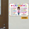 Personalized Teacher Classroom Metal Sign JR37 81O47 1