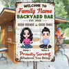 Personalized Outdoor Decor Backyard Bar Metal Sign DB314 30O57 1