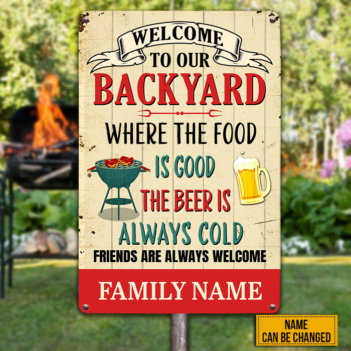 Personalized Outdoor Decor Backyard Metal Sign DB315 95O23 1