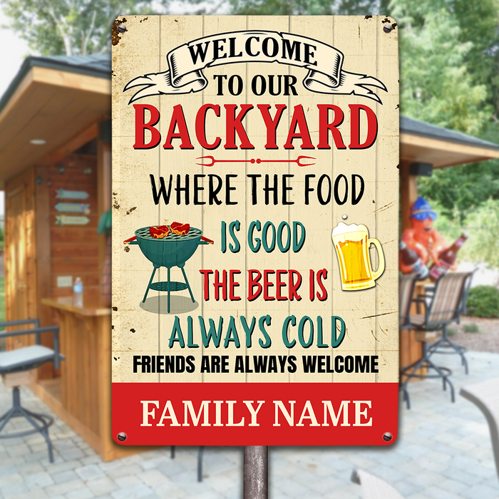 Personalized Outdoor Decor Backyard Metal Sign DB315 95O23 1