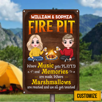 Personalized Outdoor Decor Fire Pit Metal Sign DB315 30O24 thumb 1