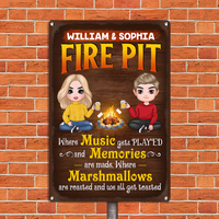 Personalized Outdoor Decor Fire Pit Metal Sign DB315 30O24 thumb 1