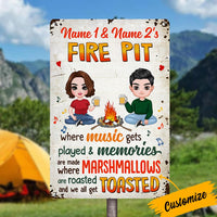 Personalized Outdoor Decor Firepit Metal Sign JR31 95O36 thumb 1