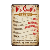 Personalized Indoor Decor Kitchen Family Rules Metal Sign JR31 85O36 thumb 1