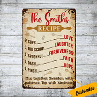 Personalized Indoor Decor Kitchen Family Rules Metal Sign JR31 85O36 thumb 1