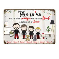 Personalized Indoor Decor Family Metal Sign JR32 85O36 thumb 1