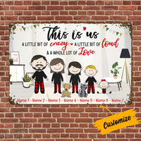 Personalized Indoor Decor Family Metal Sign JR32 85O36 thumb 1