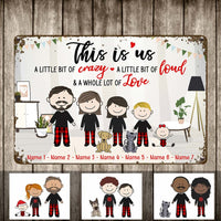 Personalized Indoor Decor Family Metal Sign JR32 85O36 thumb 1
