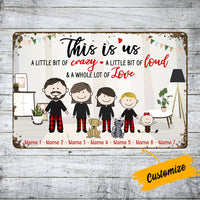 Personalized Indoor Decor Family Metal Sign JR32 85O36 thumb 1