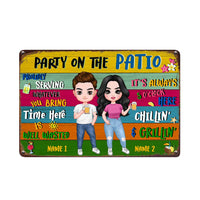 Personalized Outdoor Decor Patio Couple Metal Sign DB313 30O57 thumb 1