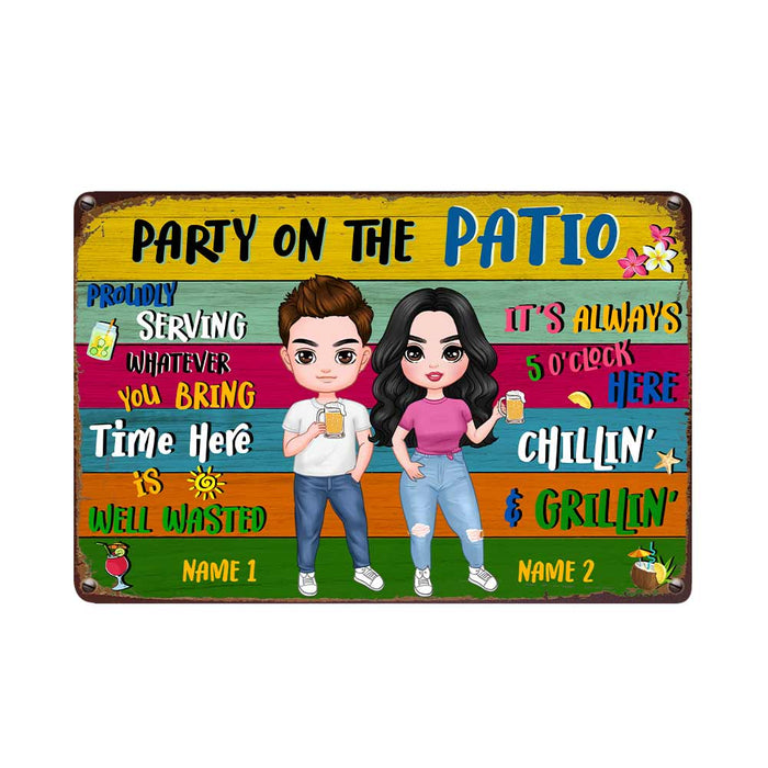 Personalized Outdoor Decor Patio Couple Metal Sign DB313 30O57 1