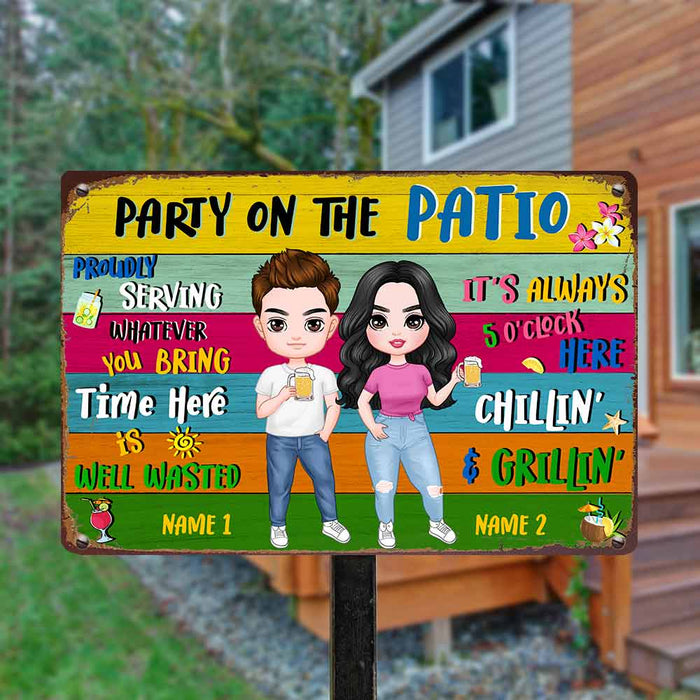 Personalized Outdoor Decor Patio Couple Metal Sign DB313 30O57 1