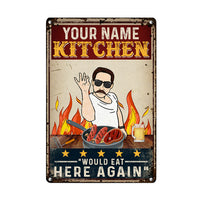 Personalized Indoor Decor Kitchen Family Metal Sign JR33 85O36 thumb 1