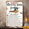 Personalized Indoor Decor Sewing Room Rules Metal Sign JR38 81O47 1