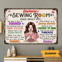 Personalized Indoor Decor Sewing Room Metal Sign JR31 30O53 thumb 1