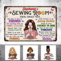 Personalized Indoor Decor Sewing Room Metal Sign JR31 30O53 thumb 1