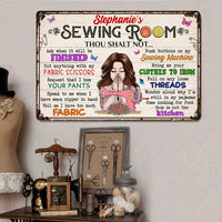 Personalized Indoor Decor Sewing Room Metal Sign JR31 30O53 thumb 1
