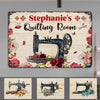 Personalized Indoor Decor Quilting Sewing Room Metal Sign JR33 95O32 1