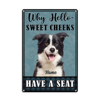 Personalized Indoor Decor Bathroom Dog Photo Metal Sign JR34 95O32 thumb 1
