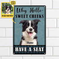 Personalized Indoor Decor Bathroom Dog Photo Metal Sign JR34 95O32 thumb 1