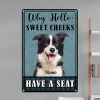 Personalized Indoor Decor Bathroom Dog Photo Metal Sign JR34 95O32 thumb 1