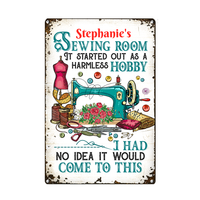 Personalized Indoor Decor Sewing Metal Sign JR34 30O24 thumb 1