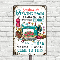 Personalized Indoor Decor Sewing Metal Sign JR34 30O24 thumb 1
