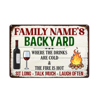 Personalized Outdoor Decor Backyard Metal Sign JR36 95O57 thumb 1