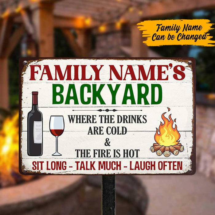 Personalized Outdoor Decor Backyard Metal Sign JR36 95O57 1
