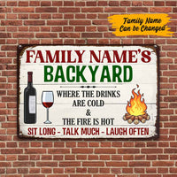 Personalized Outdoor Decor Backyard Metal Sign JR36 95O57 thumb 1