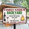 Personalized Outdoor Decor Backyard Metal Sign JR36 95O57 thumb 1