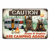 Personalized Camping Again Bear Couple Metal Sign JR310 81O34 1