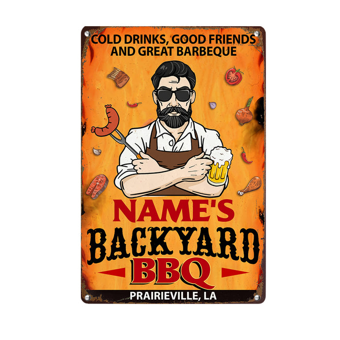 Personalized Outdoor Decor Backyard Metal Sign JR31 23O57 1