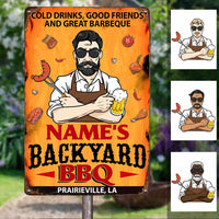 Personalized Outdoor Decor Backyard Metal Sign JR31 23O57 thumb 1