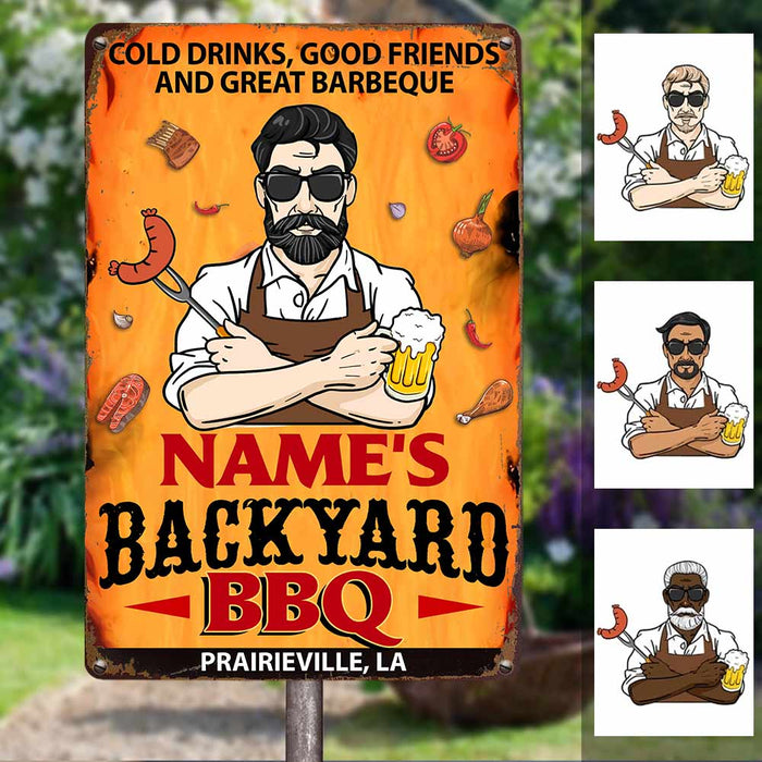 Personalized Outdoor Decor Backyard Metal Sign JR31 23O57 1